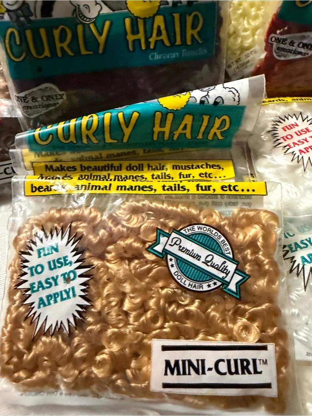 Mini-Curl Craft Hair - Color assortment